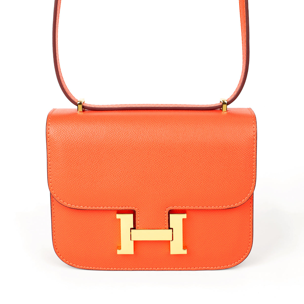 Perla-Mini Cowhide ORANGE Purse