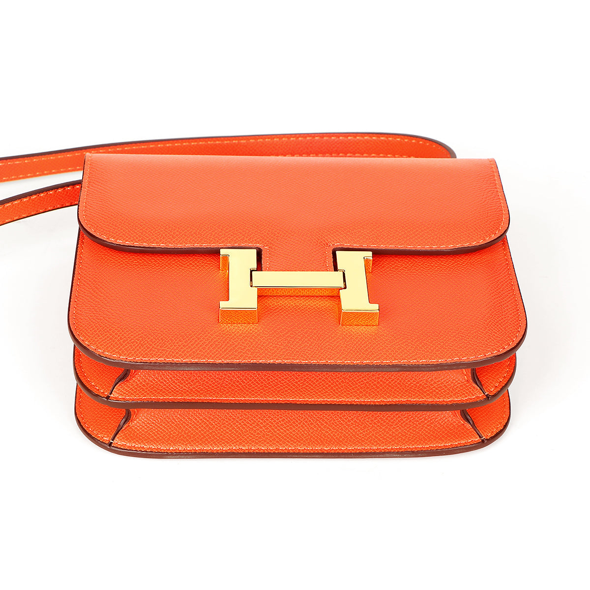 Perla-Mini Cowhide ORANGE Purse