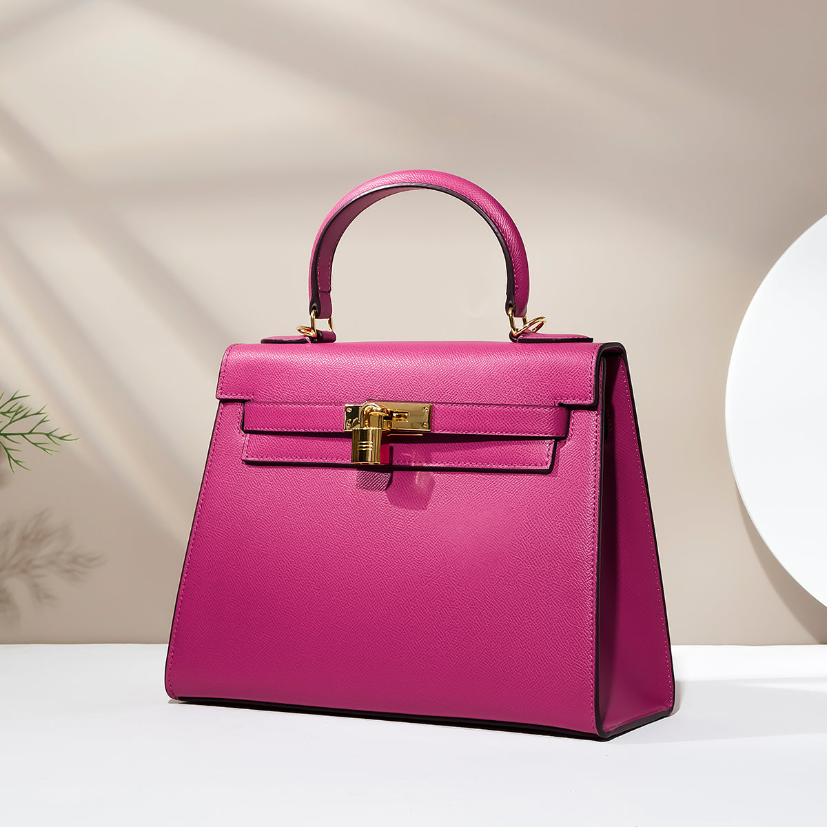 Eterna-Leather Fashionable Pink Purse