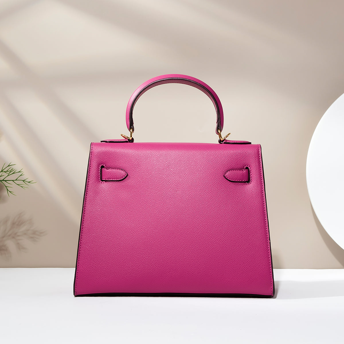 Eterna-Leather Fashionable Pink Purse