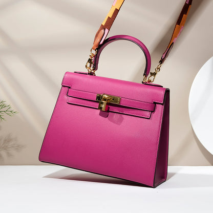 Eterna-Leather Fashionable Pink Purse